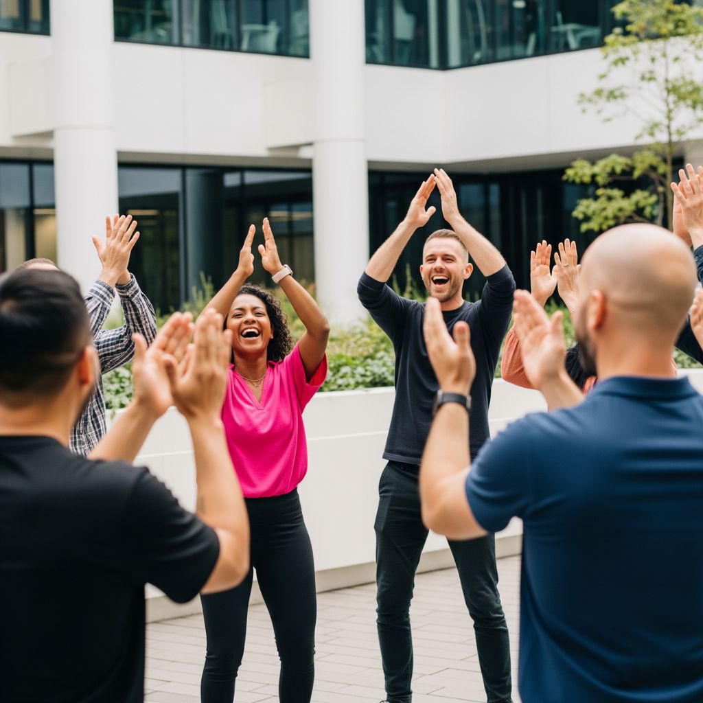 Atelier en entreprise - Eclats de rire yoga à Namur